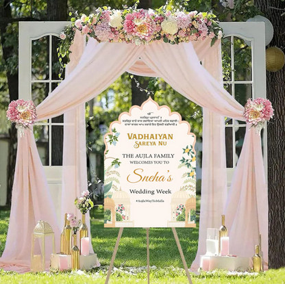 Wedding Ceremony Theme Party Welcome Board