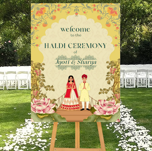 Wedding Ceremony Theme Party Welcome Board