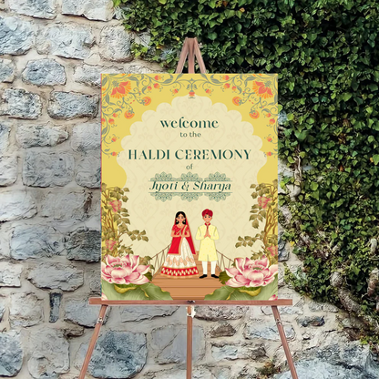 Wedding Ceremony Theme Party Welcome Board
