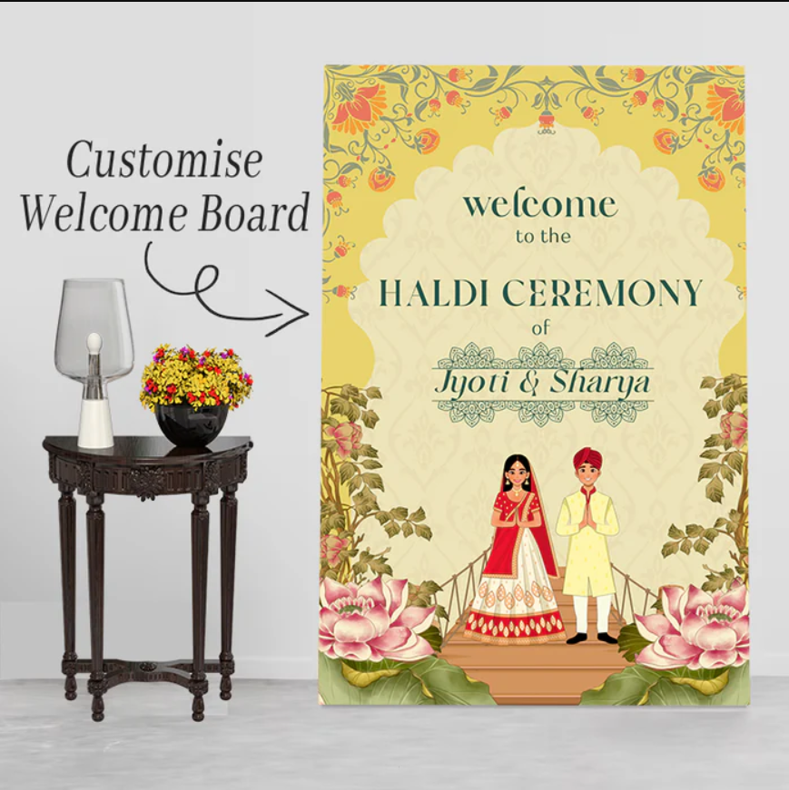 Wedding Ceremony Theme Party Welcome Board