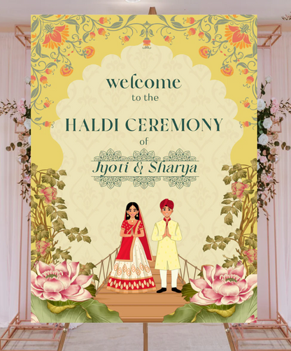 Wedding Ceremony Theme Party Welcome Board