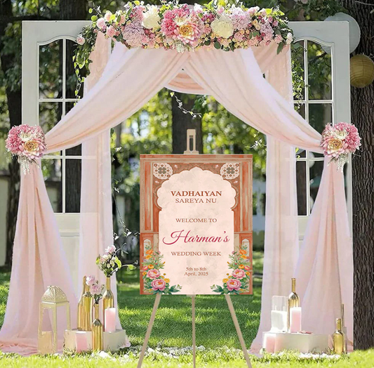 Wedding Ceremony Theme Party Welcome Board