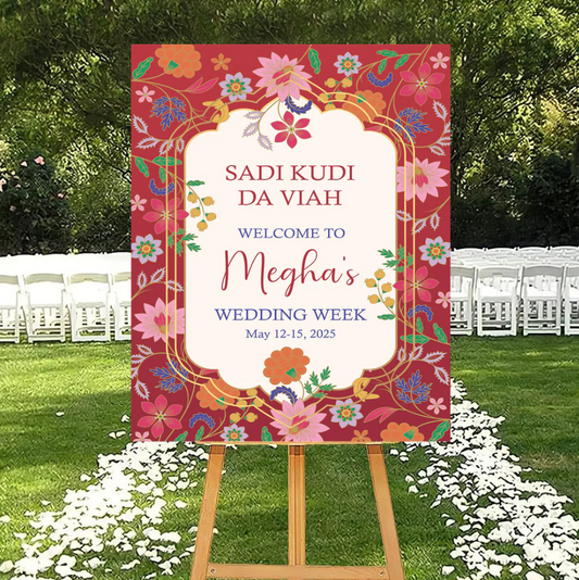 Wedding Ceremony Theme Party Welcome Board