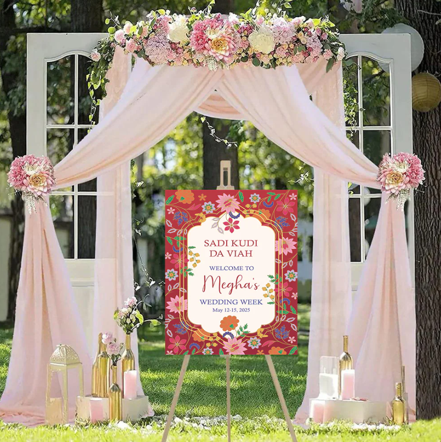 Wedding Ceremony Theme Party Welcome Board
