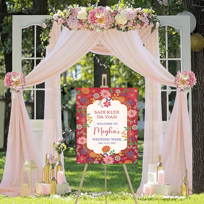 Wedding Ceremony Theme Party Welcome Board