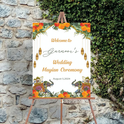 Wedding Ceremony Theme Party Welcome Board