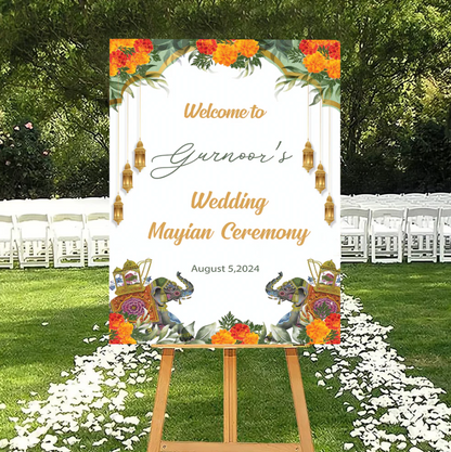 Wedding Ceremony Theme Party Welcome Board