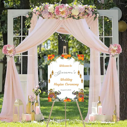 Wedding Ceremony Theme Party Welcome Board