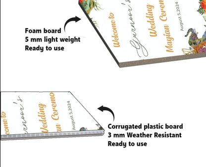 Wedding Ceremony Theme Party Welcome Board