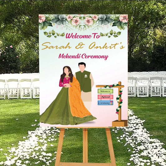 Wedding Ceremony Theme Party Welcome Board
