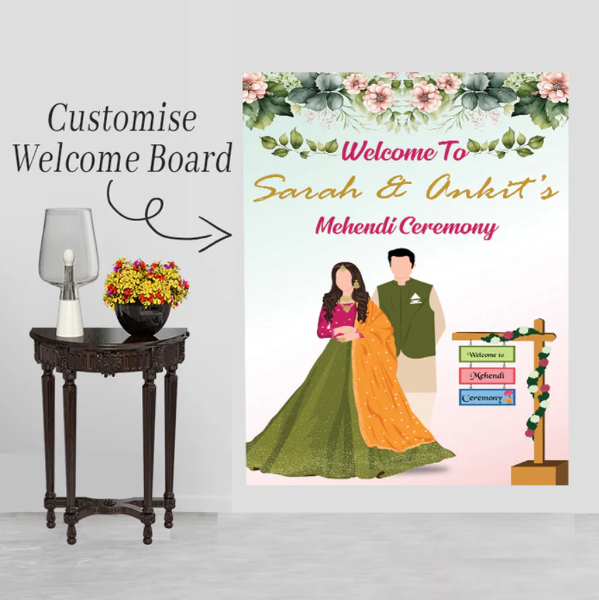 Wedding Ceremony Theme Party Welcome Board