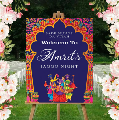 Wedding Ceremony Theme Party Welcome Board