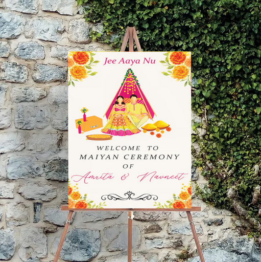 Wedding Ceremony Theme Party Welcome Board