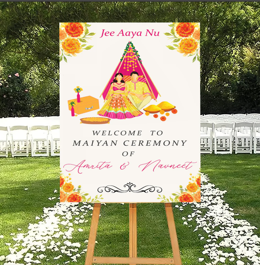 Wedding Ceremony Theme Party Welcome Board