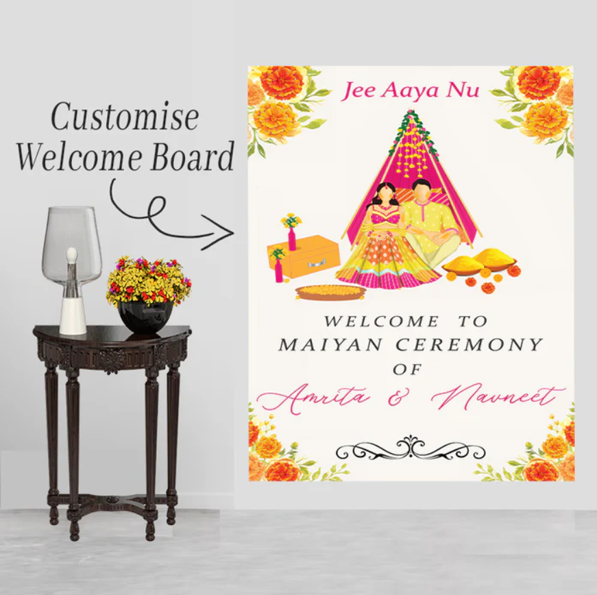 Wedding Ceremony Theme Party Welcome Board