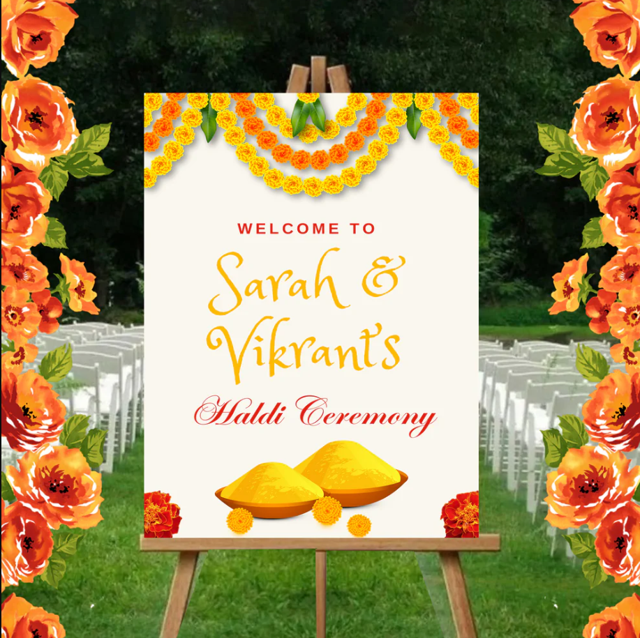 Wedding Ceremony Theme Party Welcome Board