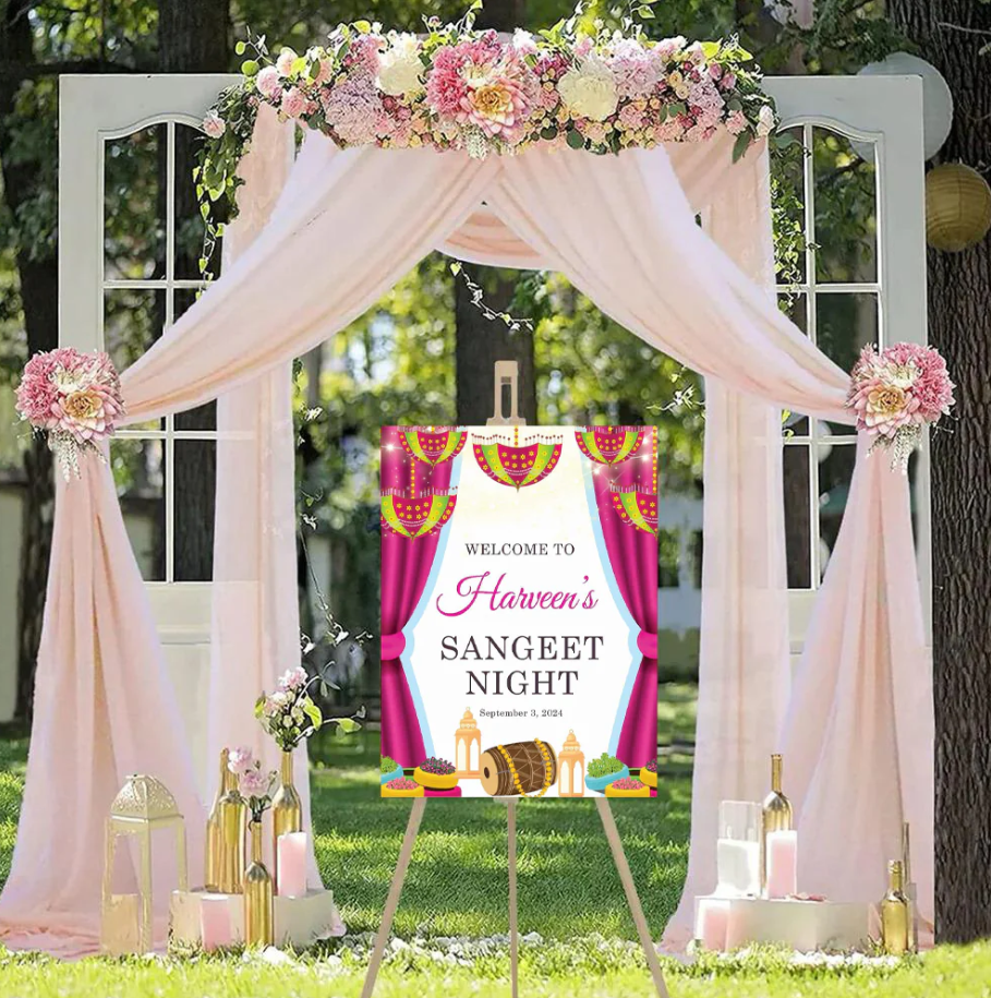 Wedding Ceremony Theme Party Welcome Board