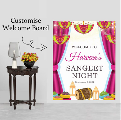 Wedding Ceremony Theme Party Welcome Board