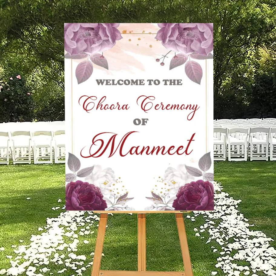 Wedding Ceremony Theme Party Welcome Board