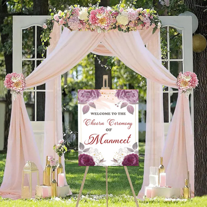Wedding Ceremony Theme Party Welcome Board