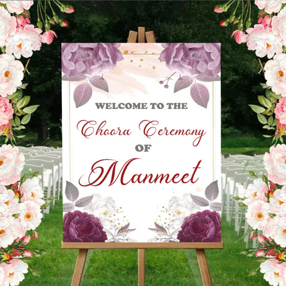 Wedding Ceremony Theme Party Welcome Board