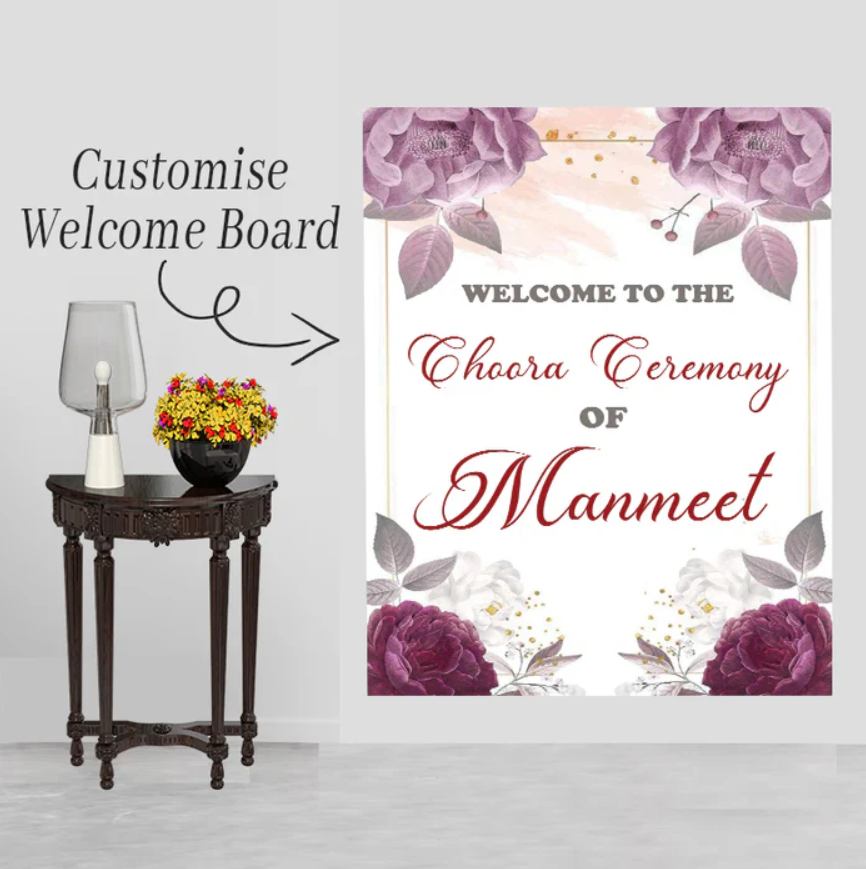 Wedding Ceremony Theme Party Welcome Board