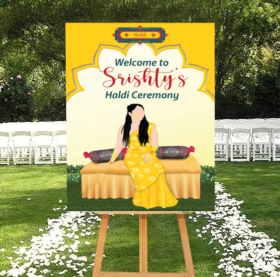 Wedding Ceremony Theme Party Welcome Board