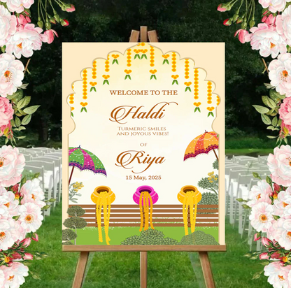 Wedding Ceremony Theme Party Welcome Board
