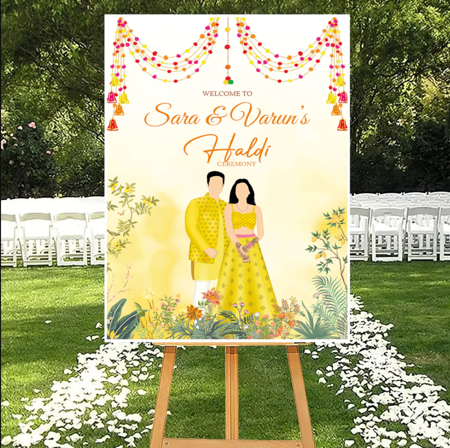 Wedding Ceremony Theme Party Welcome Board