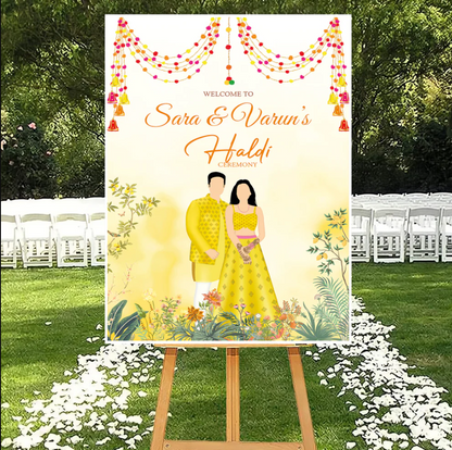 Wedding Ceremony Theme Party Welcome Board