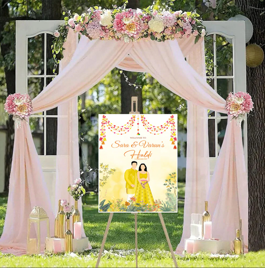 Wedding Ceremony Theme Party Welcome Board