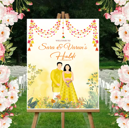 Wedding Ceremony Theme Party Welcome Board