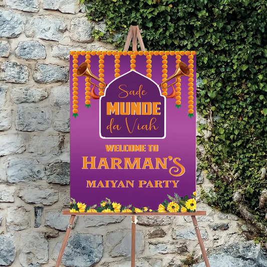 Wedding Ceremony Theme Party Welcome Board