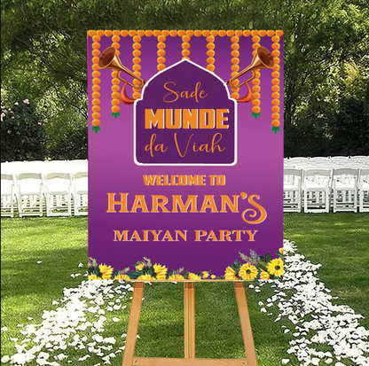 Wedding Ceremony Theme Party Welcome Board