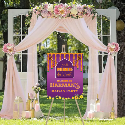 Wedding Ceremony Theme Party Welcome Board