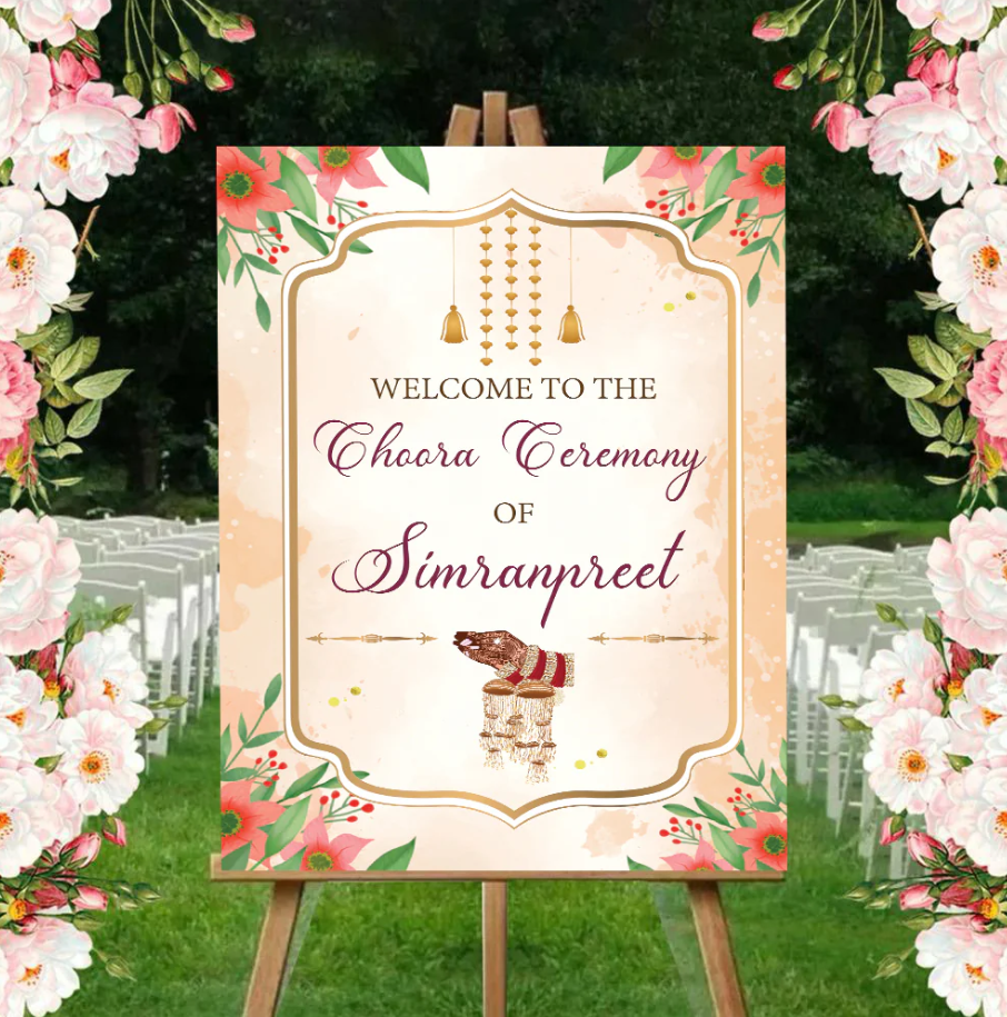 Wedding Ceremony Theme Party Welcome Board
