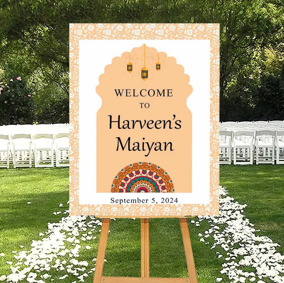 Wedding Ceremony Theme Party Welcome Board