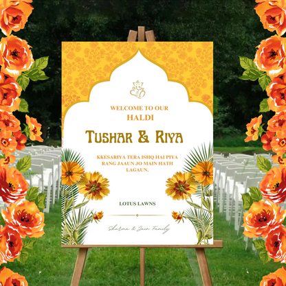 Wedding Ceremony Theme Party Welcome Board