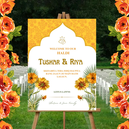Wedding Ceremony Theme Party Welcome Board