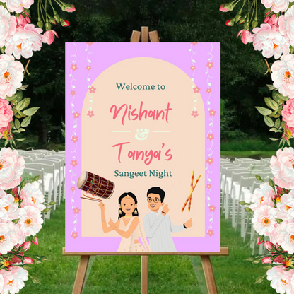 Wedding Ceremony Theme Party Welcome Board