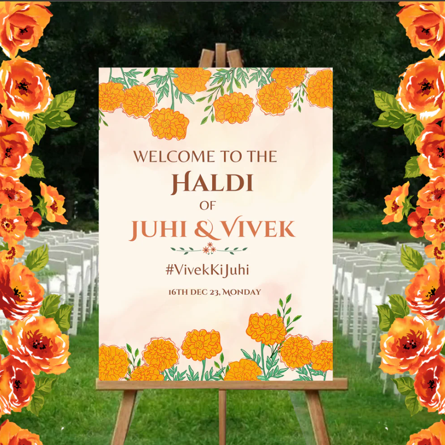 Wedding Ceremony Theme Party Welcome Board