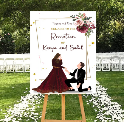 Wedding Ceremony Theme Party Welcome Board
