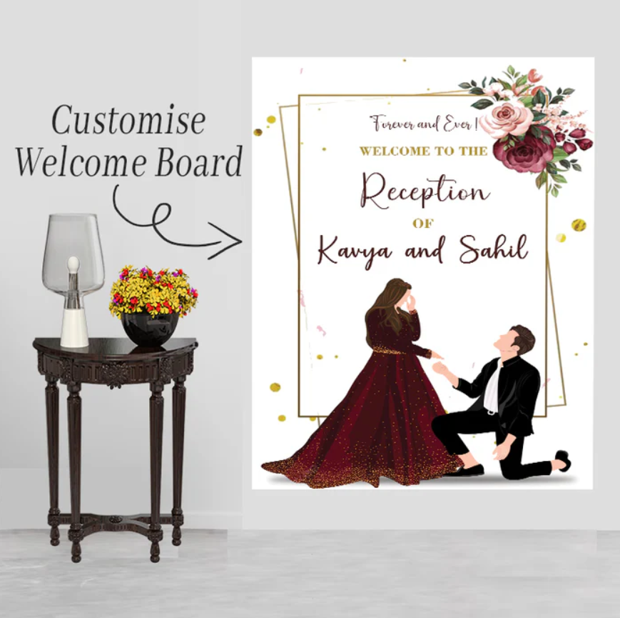 Wedding Ceremony Theme Party Welcome Board