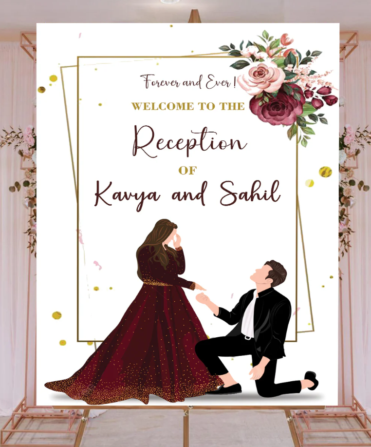 Wedding Ceremony Theme Party Welcome Board