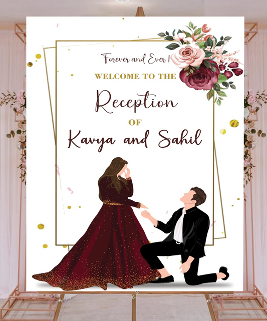 Wedding Ceremony Theme Party Welcome Board