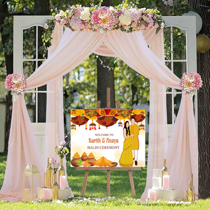 Wedding Ceremony Theme Party Welcome Board