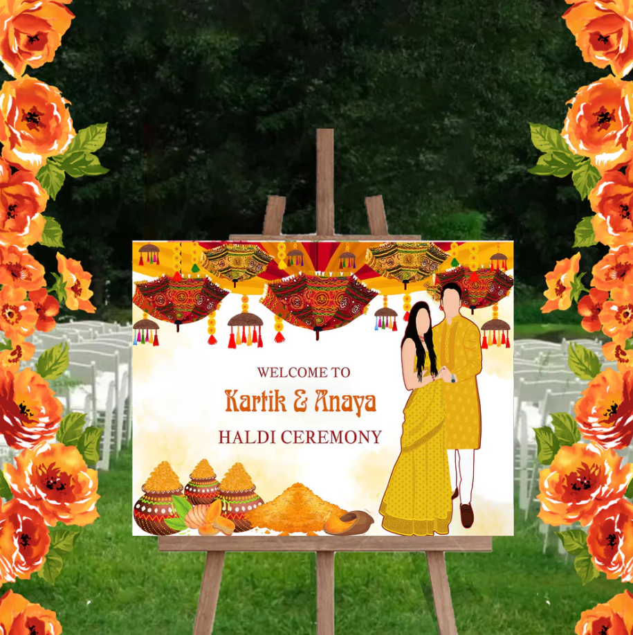 Wedding Ceremony Theme Party Welcome Board