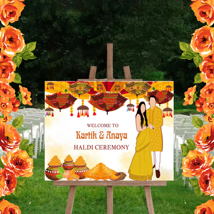 Wedding Ceremony Theme Party Welcome Board