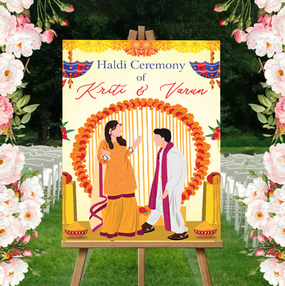 Wedding Ceremony Theme Party Welcome Board