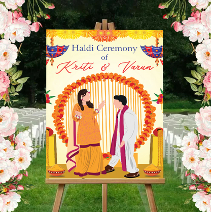 Wedding Ceremony Theme Party Welcome Board